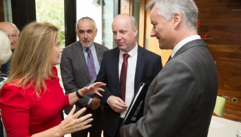 Patrick Prendergast (Provost), Jim Daly (Minister for Older persons), Prof Des O'Neill and Sabina Brennan (Chair Age Friendly Trinity)