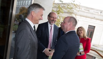 Trinity Provost, President of DCU and Chair AFT greet the Minister for Older Persons