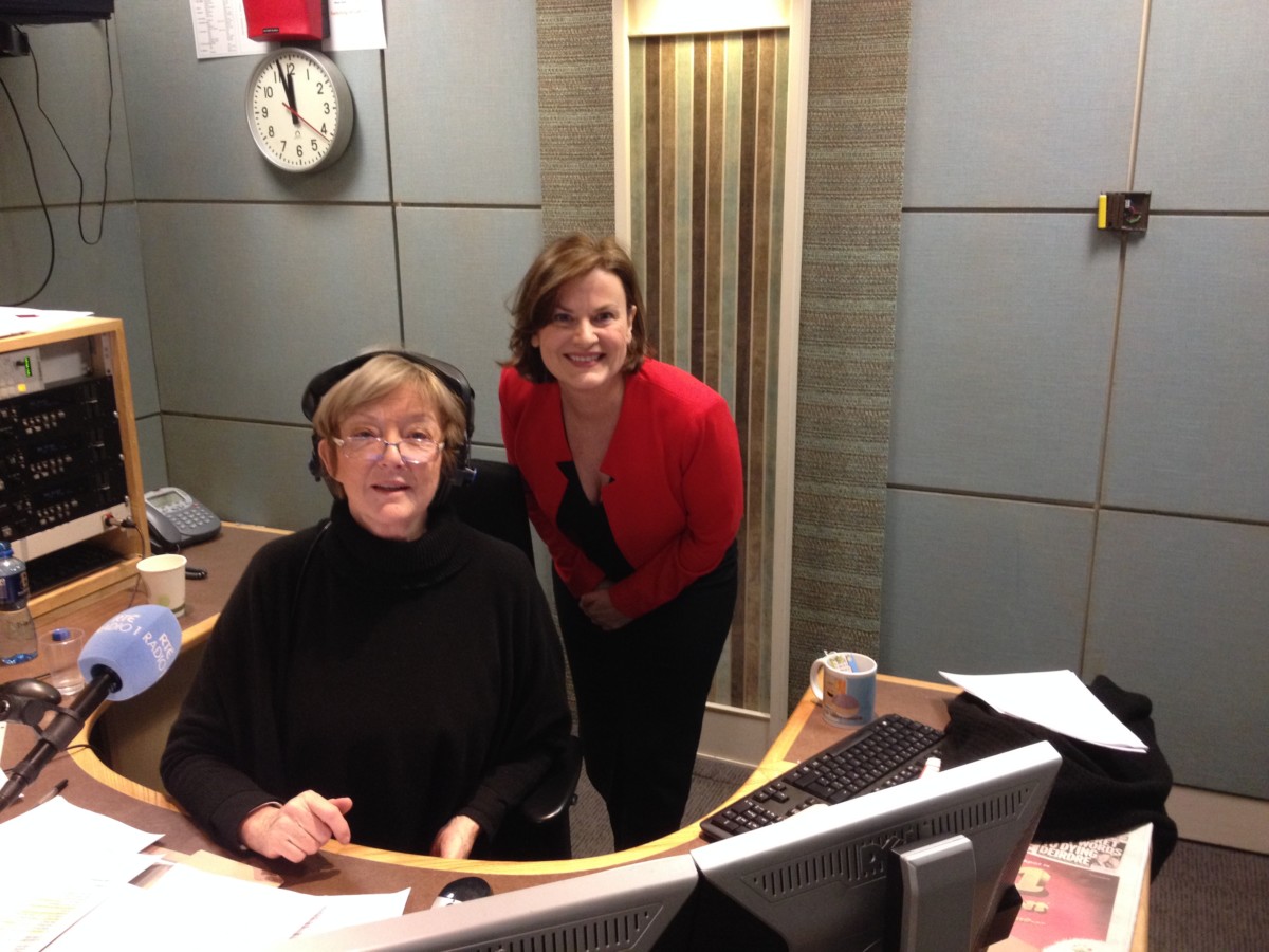 two women in radio studio