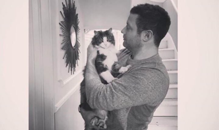 Dermot Oleary with Cat