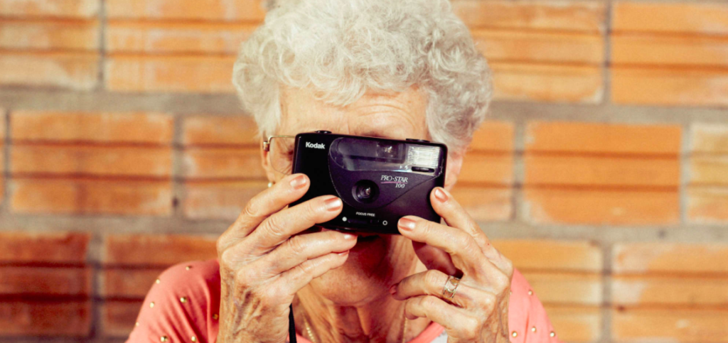 woman with camera