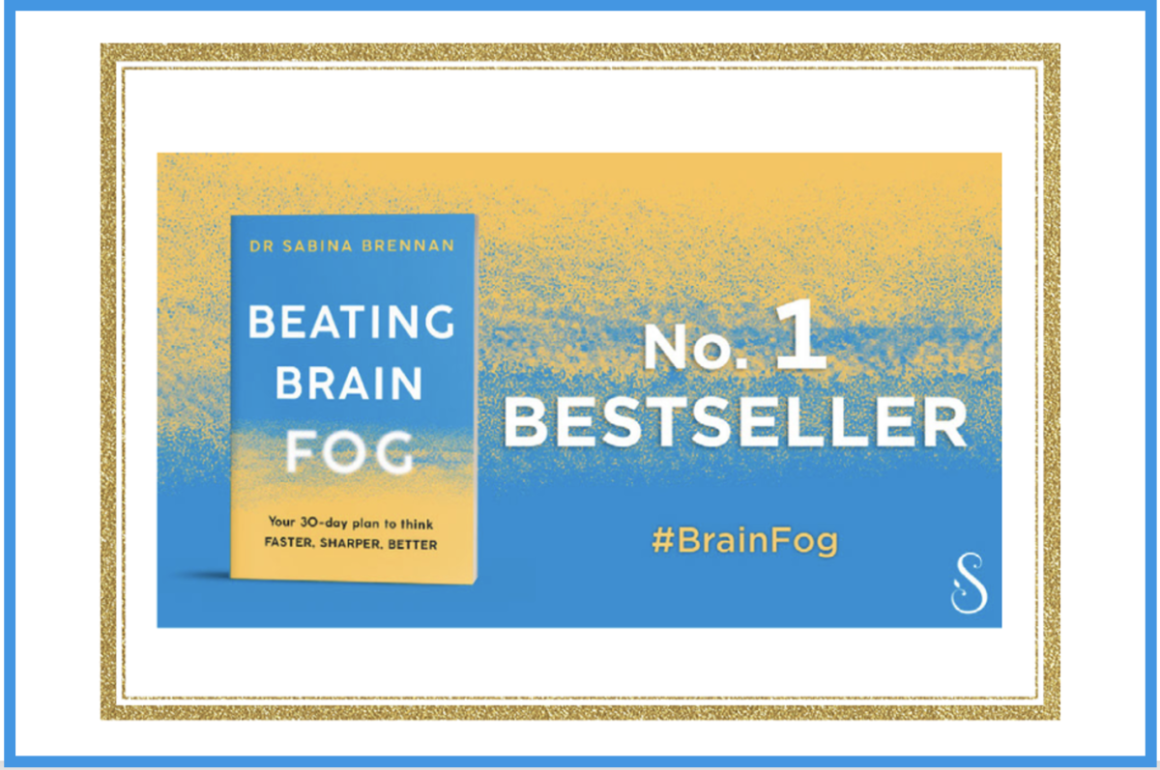 Book with text Beating Brain Fog No 1 Bestseller